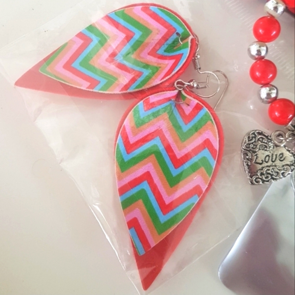 👂🏻♥ Tribal Leather Earrings